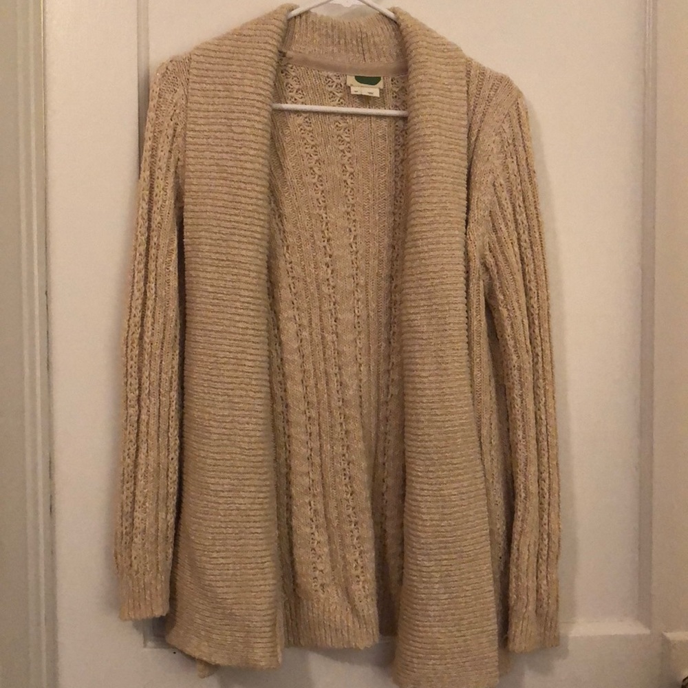 NWOT tan knit cardigan ANTHROPOLOGIE